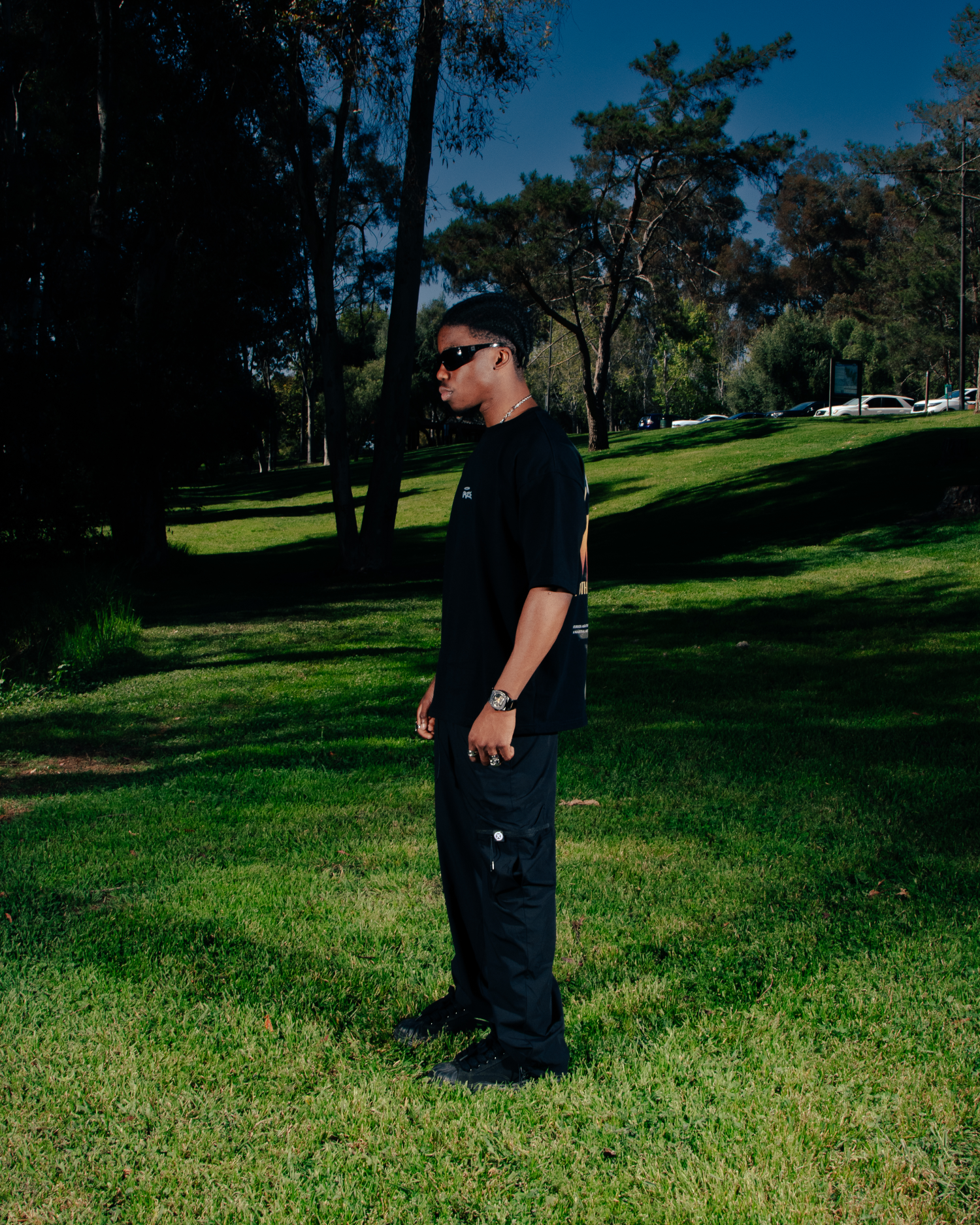 OVERSIZED FLAME LEGACY TEE BLACK