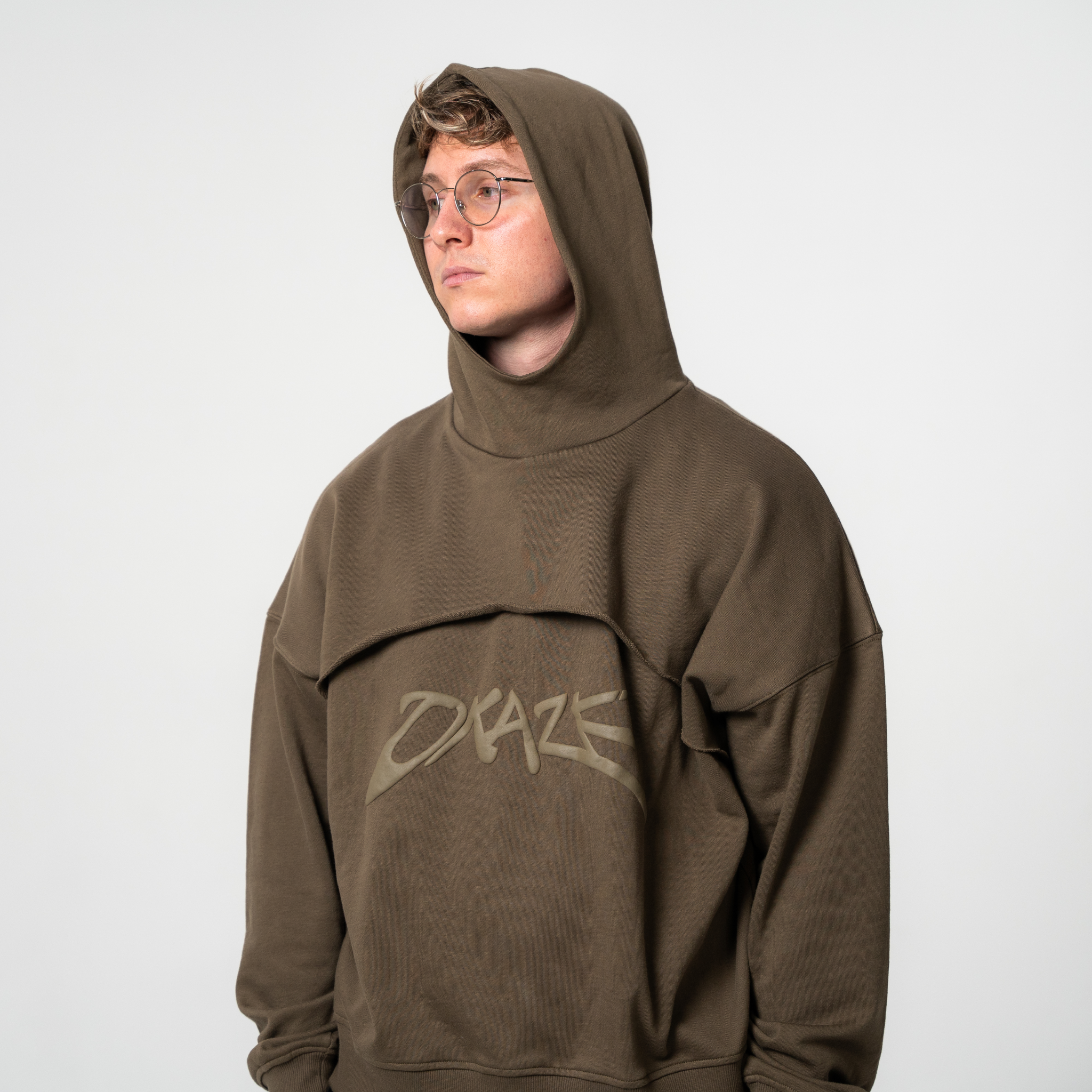 Oversized Khaki Hoodie - hoodies XS OKAZE