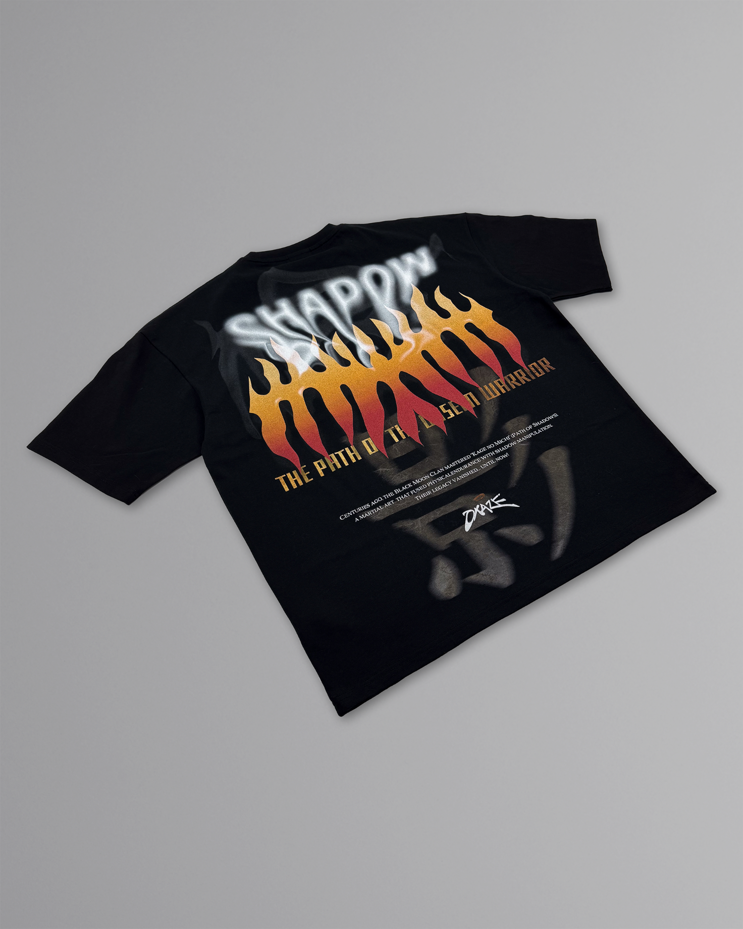 OVERSIZED FLAME LEGACY TEE BLACK