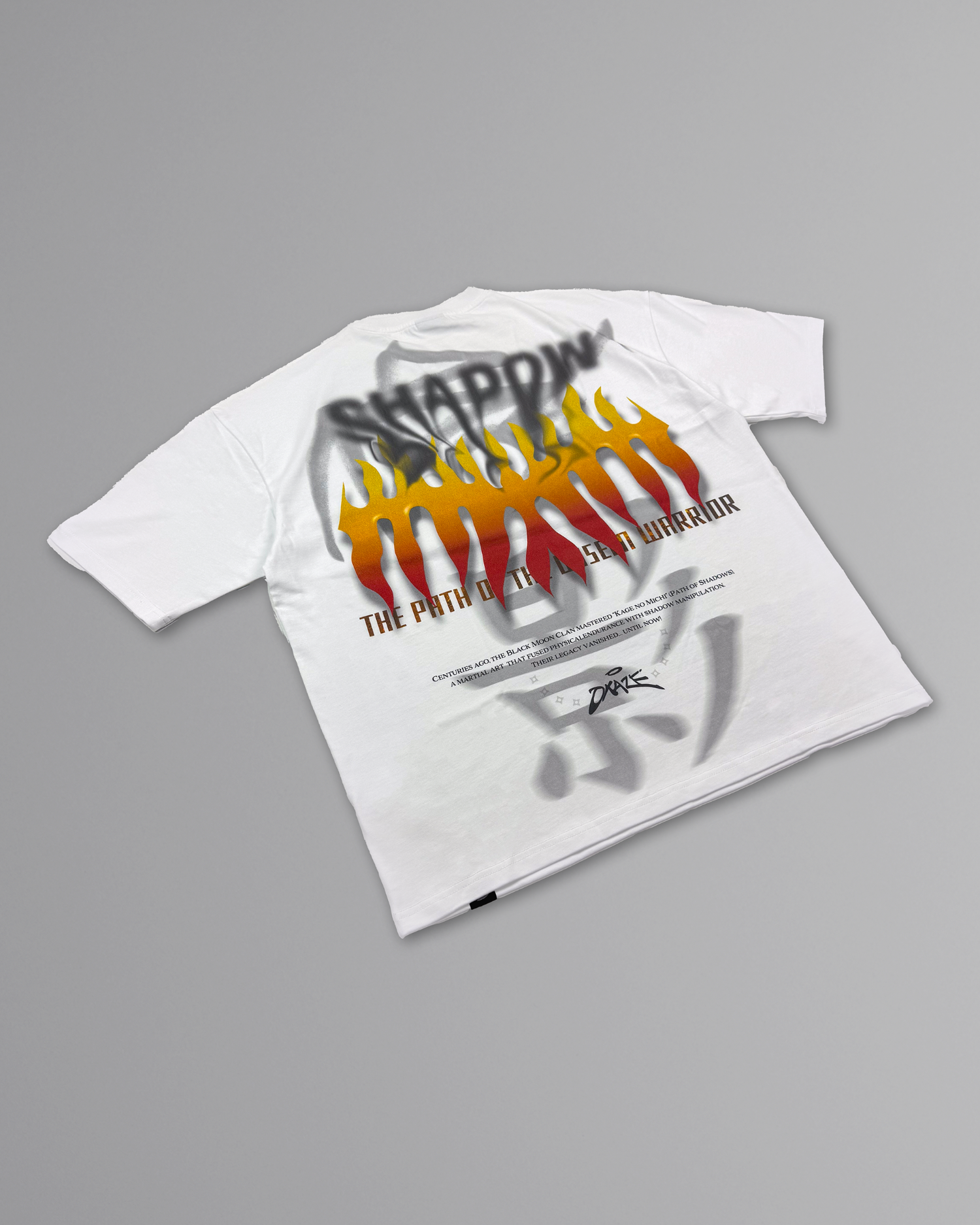 OVERSIZED FLAME LEGACY TEE WHITE