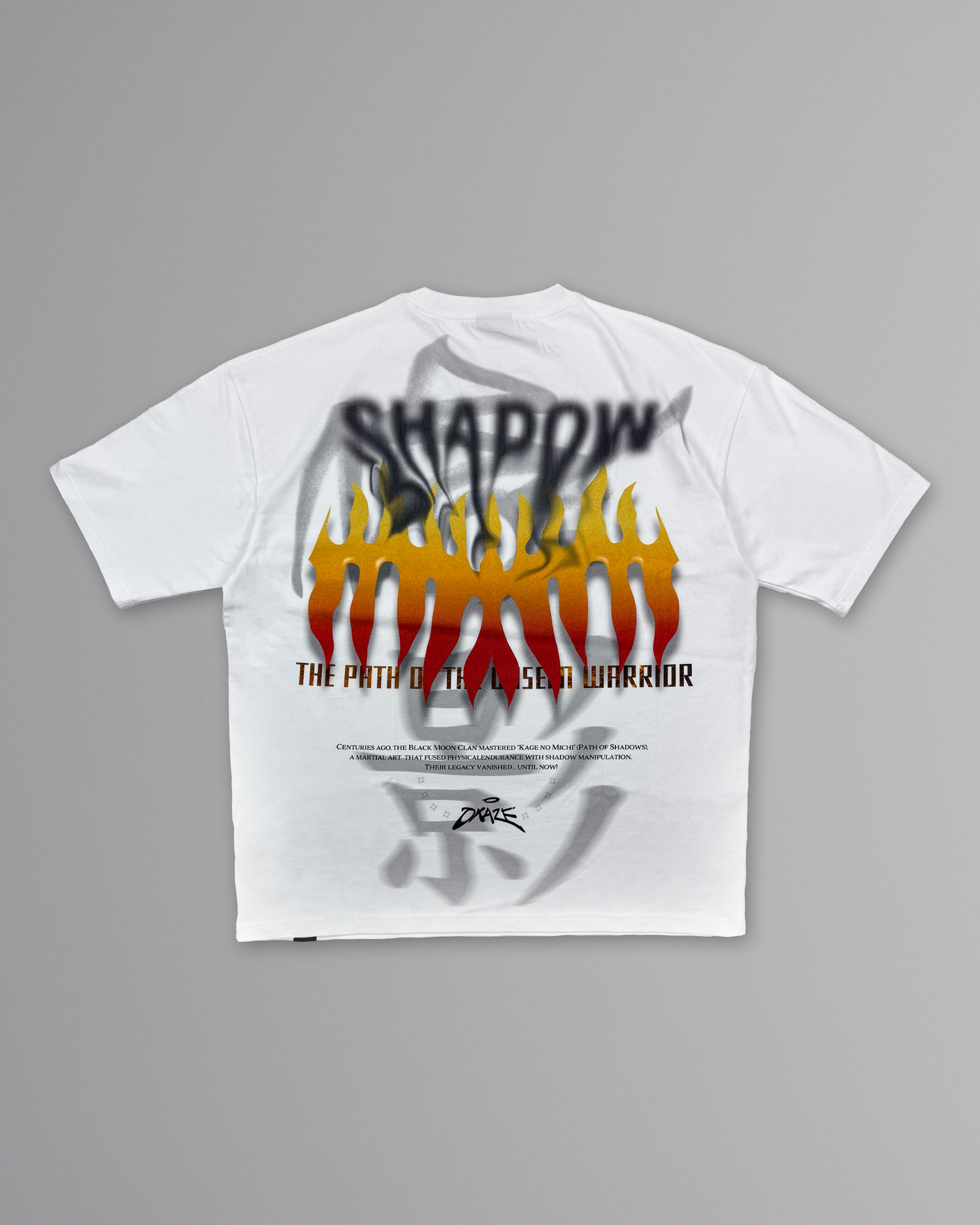 OVERSIZED FLAME LEGACY TEE WHITE