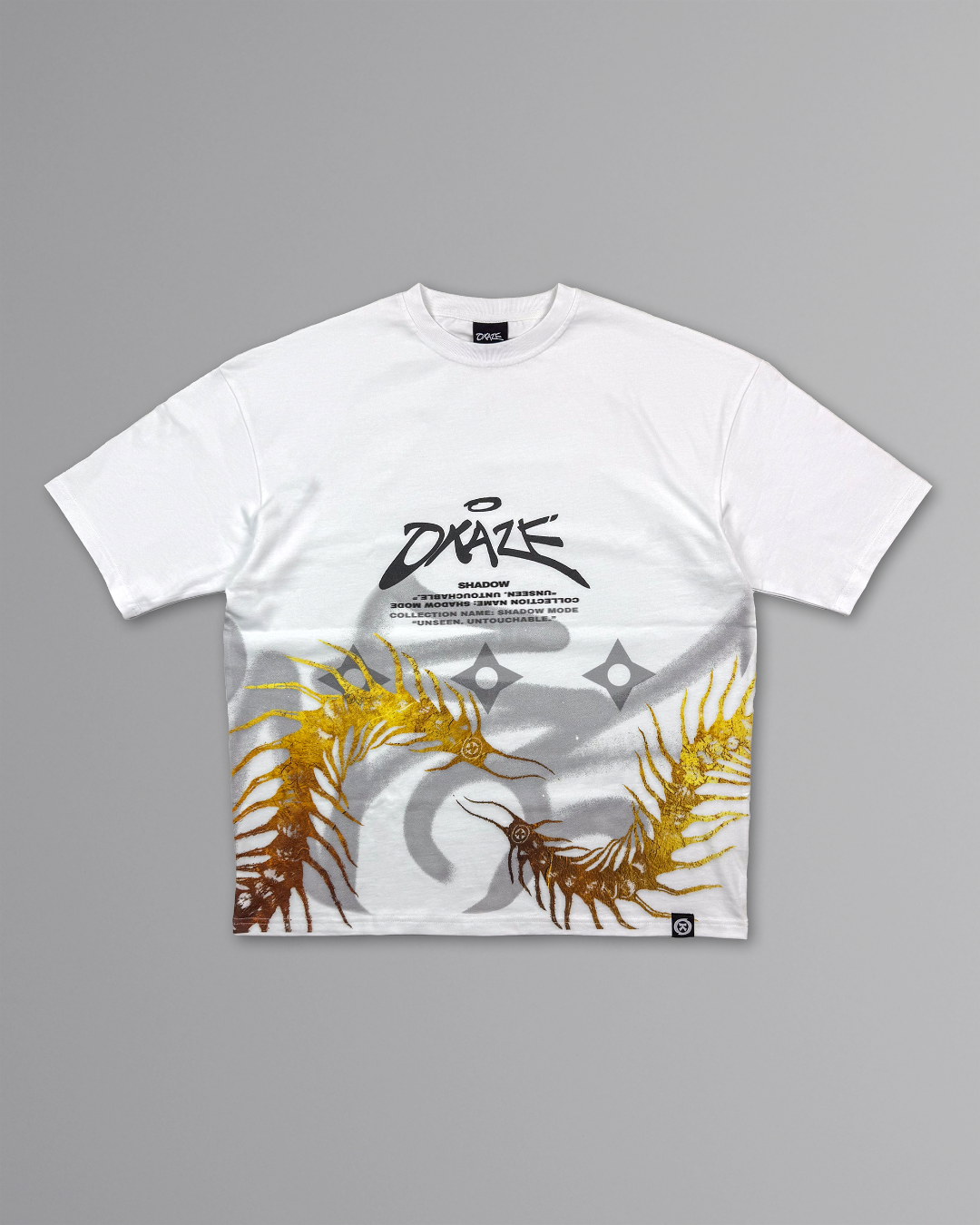 OVERSIZED GOLDEN VENOM TEE WHITE