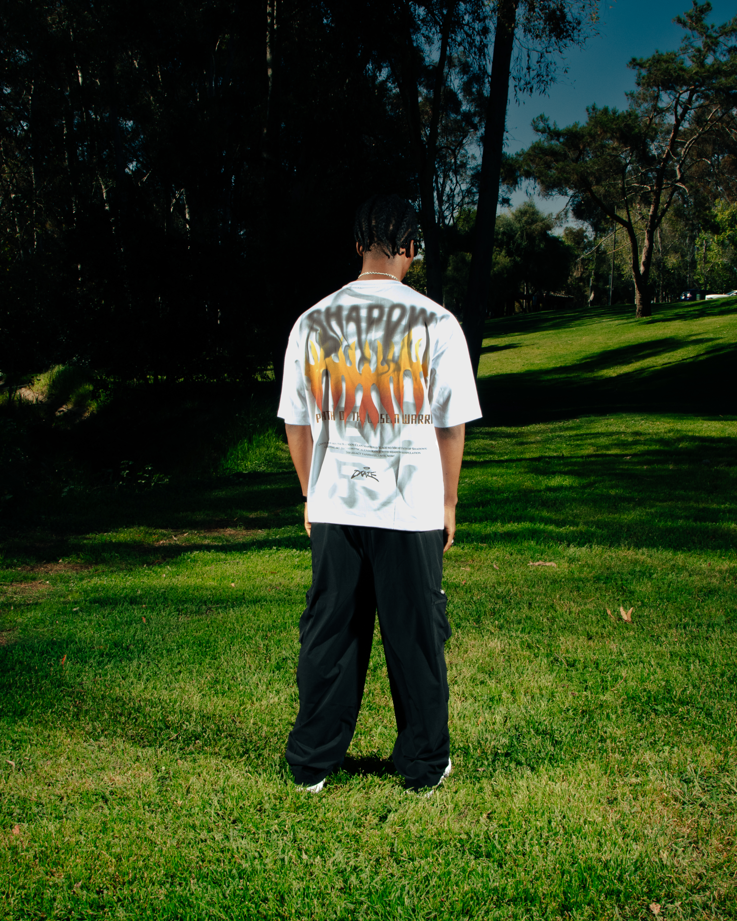 OVERSIZED FLAME LEGACY TEE WHITE