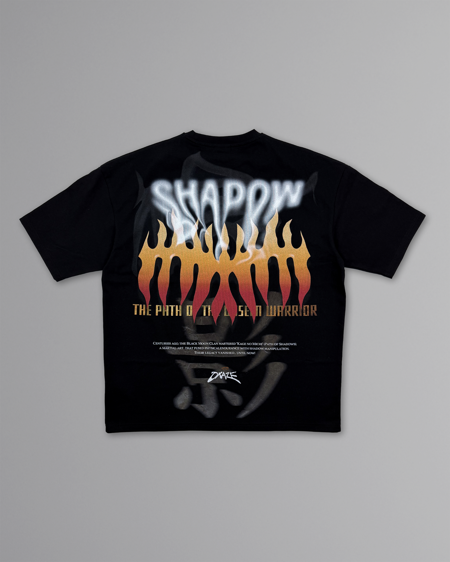 OVERSIZED FLAME LEGACY TEE BLACK