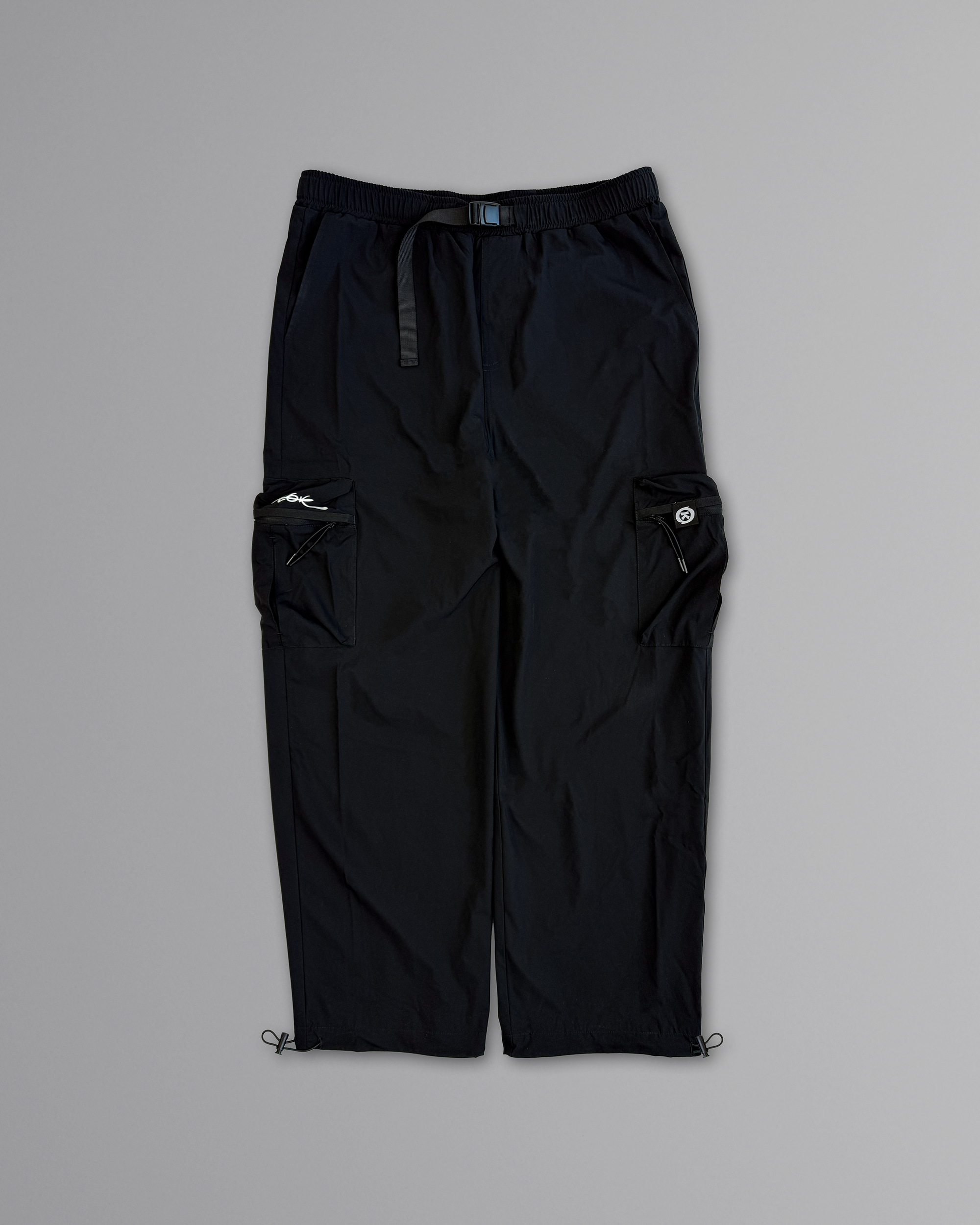 MASKED DAWN CARGO PANTS BLACK