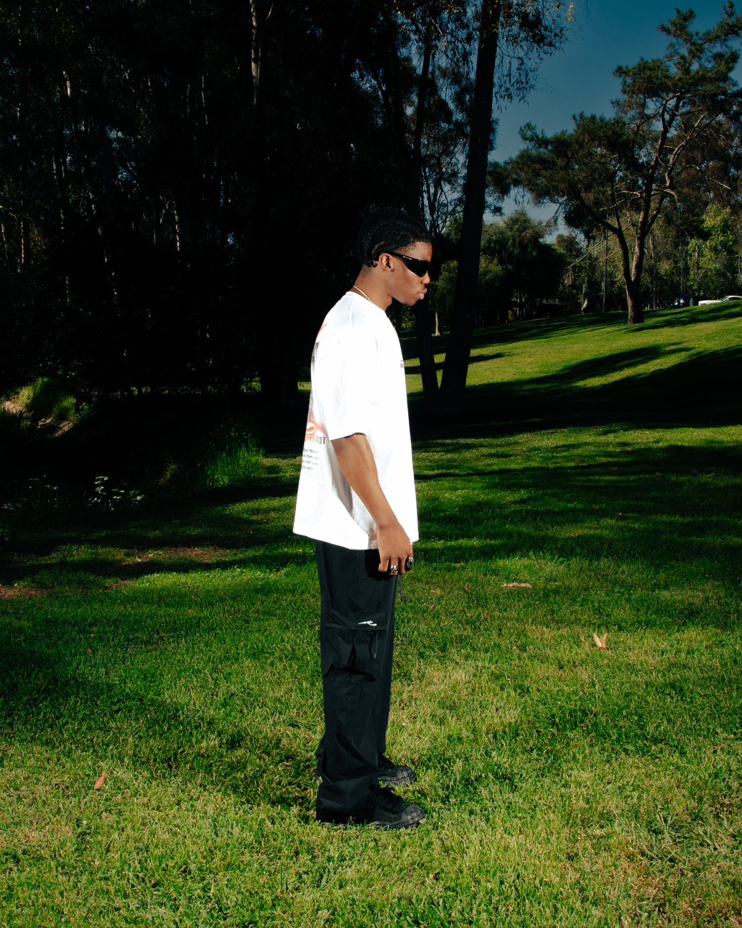 OVERSIZED CURSED CROW TEE WHITE